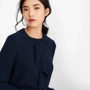 Brooks Brothers Crepe Ruffled Blouse